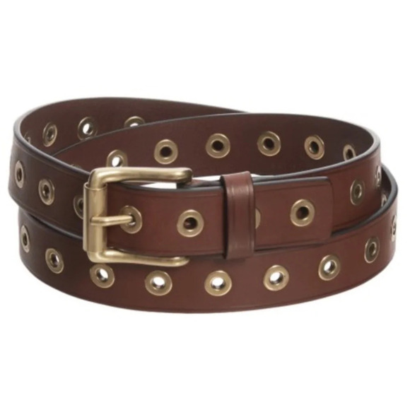 Frey Cognac Grommet Leather Belt
